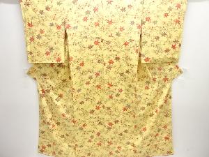 枝梅・楓模様小紋着物